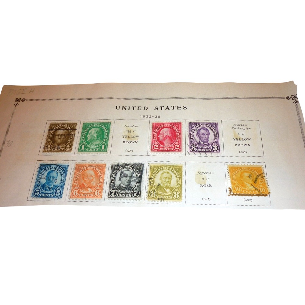 Vintage US Postage Stamp Collection 1922-1927 Commemorative & Definitive Issues